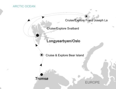 Cruises Around The World Silversea Silver Explorer July 29 August 8 2026 Tromso, Norway to Longyearbyen, Svalbard And Jan Mayen