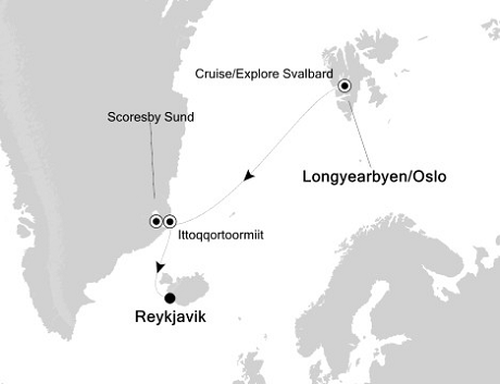 Cruises Around The World Silversea Silver Explorer July 30 August 13 2025 Longyearbyen, Svalba to Reykjavik