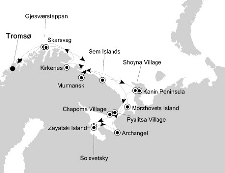 Cruises Around The World Silversea Silver Explorer June 11-23 2025 Tromso to Tromso