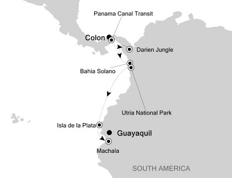 Cruises Around The World Silversea Silver Explorer October 23-31 2025 Colon to Guayaquil