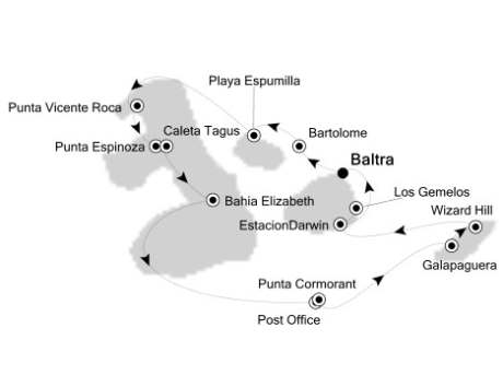 Cruises Around The World Silversea Silver Galapagos September 24 October 1 2025 Baltra, Galapagos to Baltra, Galapagos