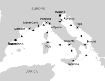 Silversea Silver Muse May 28 June 9 2017 Venice, Italy to Barcelona, Spain