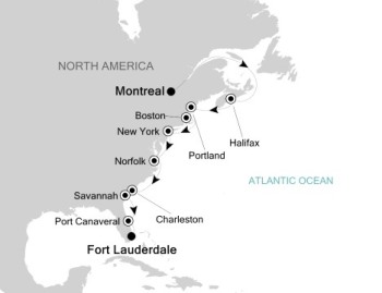Luxury Cruises Just Silversea Silver Muse September 28 October 12 2027 Montreal, QC, Canada to Fort Lauderdale, FL