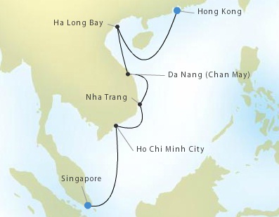 Cruises Around The World Silversea Silver Shadow January 28 February 6 2025 Hong Kong to Singapore