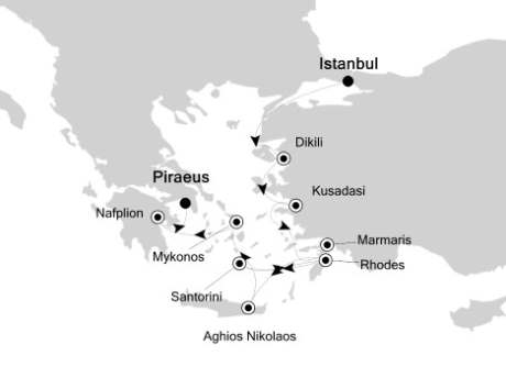 Luxury Cruises Just Silversea Silver Spirit August 22-31 2026 Istanbul to Athens (Piraeus), Greece