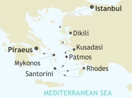 Cruises Around The World Silversea Silver Spirit July 29 August 5 2025 Istanbul to Piraeus, Athens