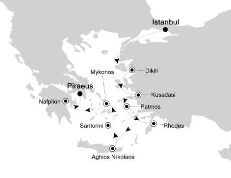 Luxury Cruises Just Silversea Silver Spirit June 18-27 2027 Istanbul, Turkey to Piraeus, Greece