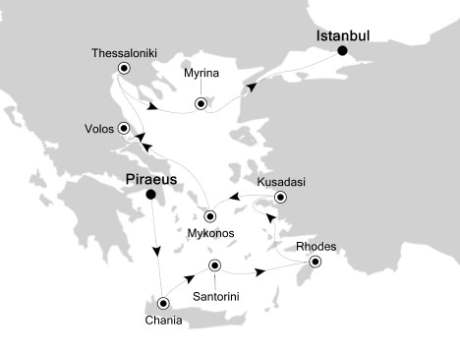 LUXURY CRUISES - Penthouse, Veranda, Balconies, Windows and Suites Silversea Silver Spirit June 27 July 6 2020 Piraeus, Greece to Istanbul, Turkey