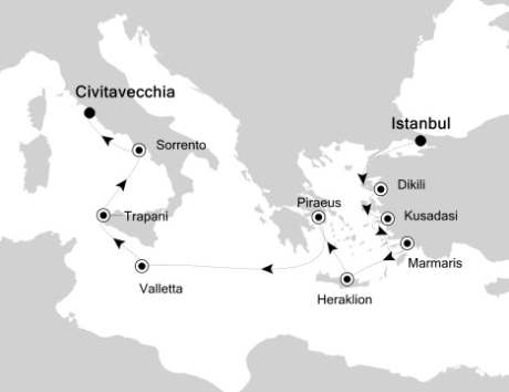 Luxury Cruises Just Silversea Silver Spirit October 19-29 2026 Istanbul to Rome (Civitavecchia), Italy