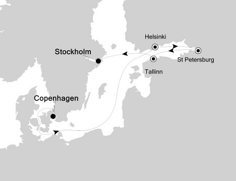 Luxury Cruises Just Silversea Silver Whisper August 12-19 2026 Copenhagen to Stockholm