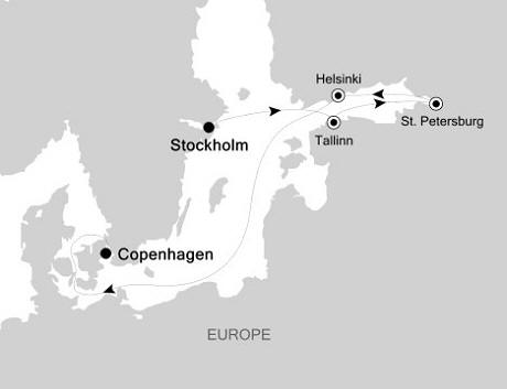 Cruises Around The World Silversea Silver Whisper August 19-26 2025 Stockholm to Copenhagen