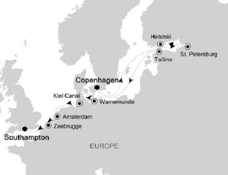 Cruises Around The World Silversea Silver Whisper August 26 September 6 2025 Copenhagen to Southampton