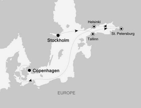Cruises Around The World Silversea Silver Whisper July 11-18 2025 Stockholm to Copenhagen