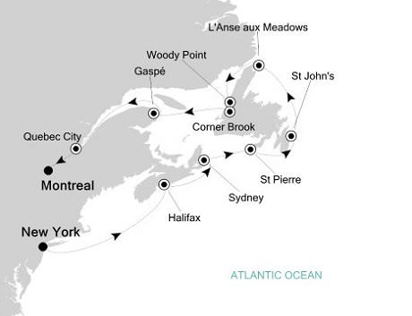 Cruises Around The World Silversea Silver Whisper September 19 October 1 2026 New York, NY, United States to Montreal, Canada
