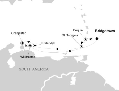 Silversea Silver Wind Expedition December 9-16 2017 Bridgetown, Barbados to Bridgetown, Barbados