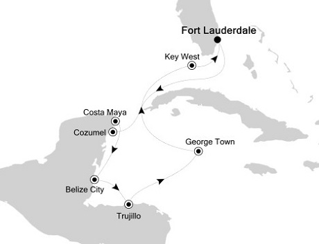 Cruises Around The World Silversea Silver Wind January 18-29 2025 Fort Lauderdale, Florida to Fort Lauderdale, Florida
