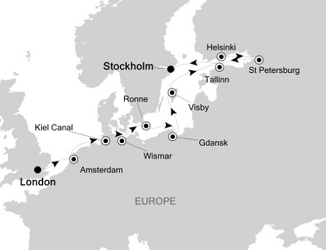 Cruises Around The World Silversea Silver Wind June 27 July 9 2025 London (Tower Bridge) to Stockholm