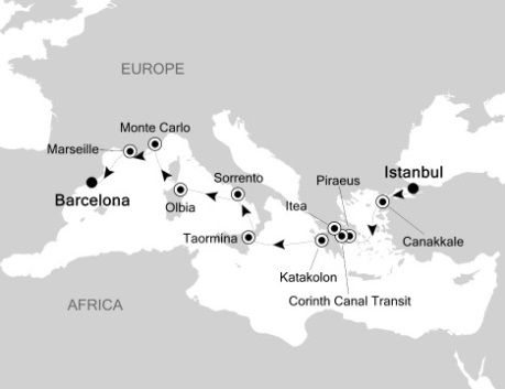 LUXURY CRUISES FOR LESS Silversea Silver Wind October 30 November 10 2020 Istanbul, Turkey to Barcelona, Spain