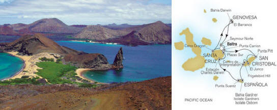 MAP Silversea Cruises Silver Expeditions Galapagos 2013 7 Days Voyage 8309