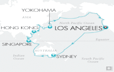 Croisieres de luxe Full Tour du monde Map crystal Croisires